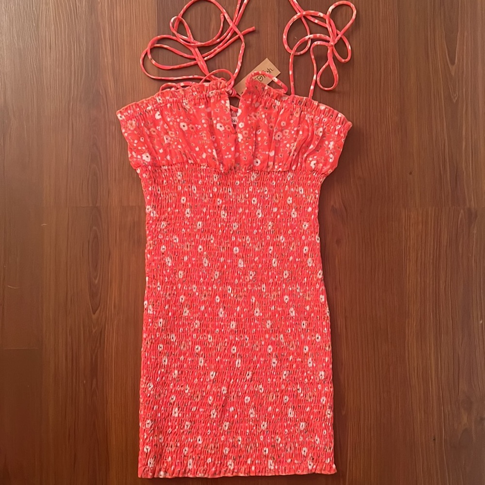 Pink mini dress